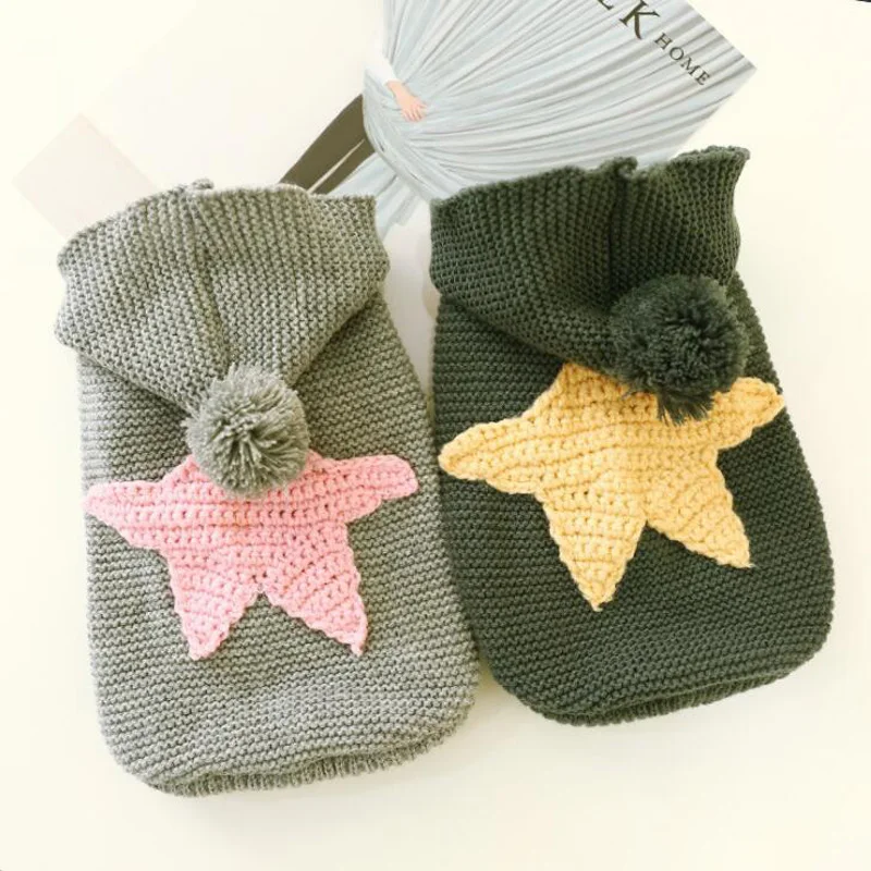 

Pet Dog Star Sweater For Small And Medium Coat Hoodies Autumn And Winter Warm Dog Clothes Puppy Fashion Two Leg Pet Sweater