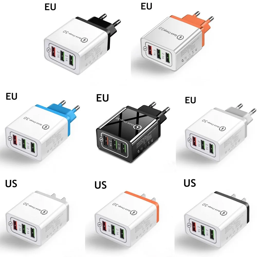 USB зарядное устройство EU/US вилка Быстрая зарядка 3,0 быстрое зарядное устройство настенное зарядное устройство для iphone 6 7 8 9 10 11 X samsung Xiaomi huawei зарядное устройство для телефона