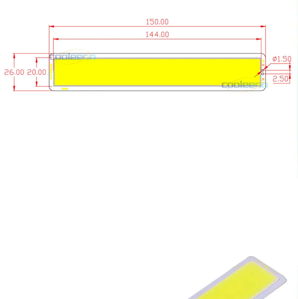 150MM COB Bar Lights LED Bulb Strip 5W 12V LED Lamp for Auto Car DRL Lights House Lighting Desklamp 15026MM Warm Cold White (1)