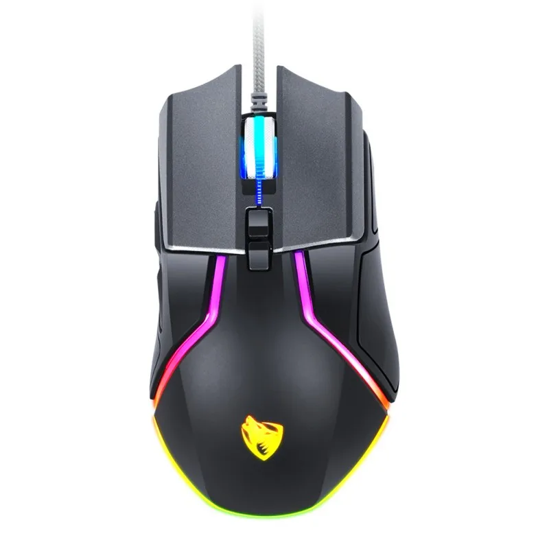 V11 Профессиональный USB Проводная RGB 7 цветов освещения дизайн игровой Мышь удобный захват эргономичный PC компьютерная мышь