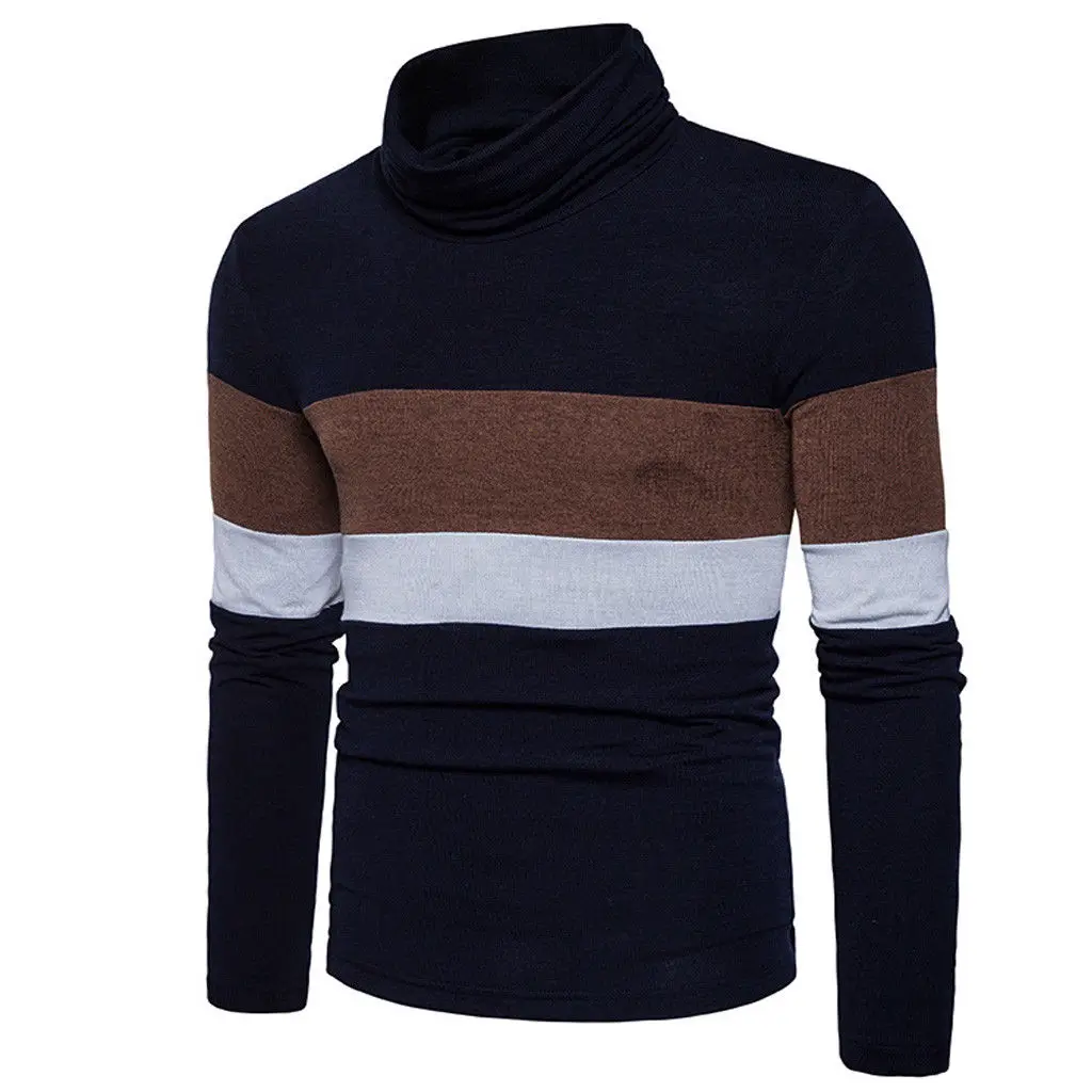 Повседневная Лоскутная футболка мужская хлопок Slim Fit вырез лодочкой с длинным рукавом Топы Рубашки