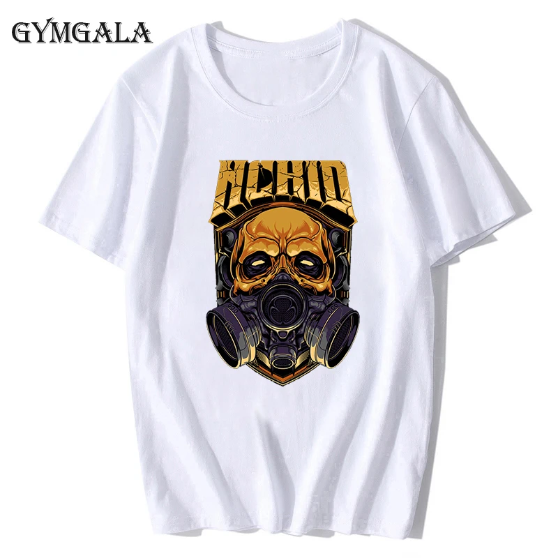 Мужские и женские футболки с коротким рукавом из 100% хлопка принтом в виде газовой