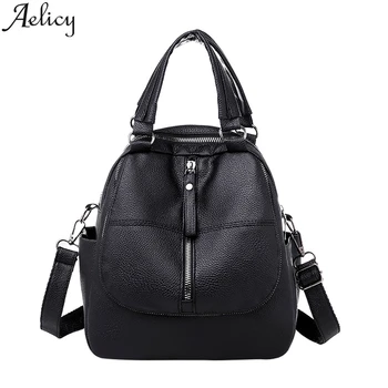 

Aelicy Woman Travel Backpack Waterproof Solid Color Fashion Backpacks New 2019 For Women Casual Shoulder Bag Womens Backpacks