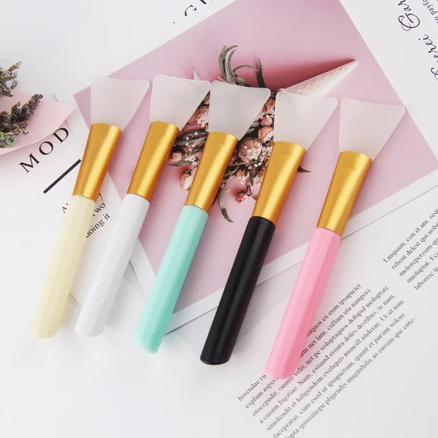 5pcs Mix Silicone Brush Set For DIY Jewelry Making Tools Easy To Clean UV Glue Resin Mold Tools 