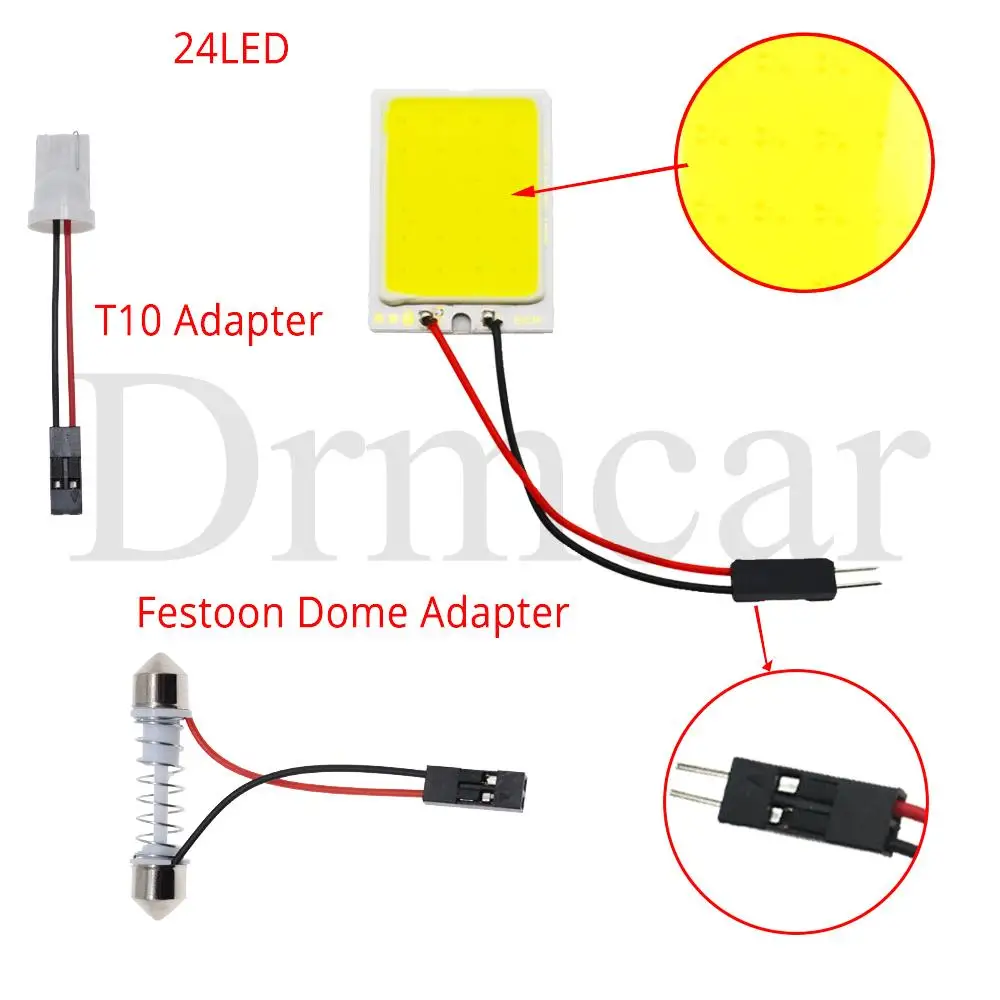 T10 W5W автомобильный внутренний свет для чтения двери автомобиля 24SMD 36SMD 48SMD