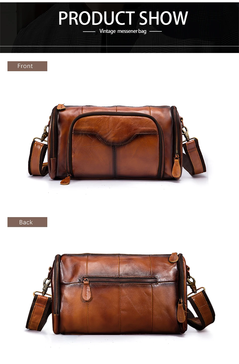 Messenger Plus Organizer Leather Bag