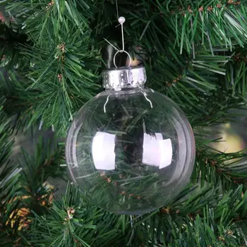 

Clear Transparent Christmas Balls Hanging Xmas Ball Tree Decor DIY Pendants Bauble Ornaments Christmas Decorations For Home