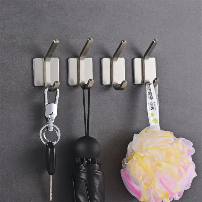 

Stainless Steel Hook Bathroom Clothes Hat Towel Long Tail Robe Hook 2019 High Quality Kitchen Organizer Hanging Hook