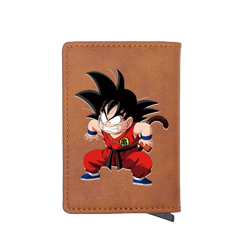 

Classic Cute Dragon Ball Gok Design Printing RFID Blocking Men Credit Card Holder Leather Bank Card Wallet Case Protection Purse
