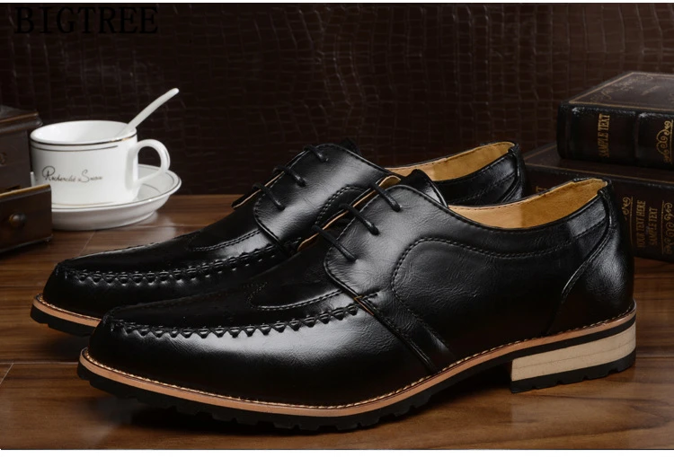 Модные Броги мужские черные туфли оксфорды для мужчин Дизайнерская обувь для мужчин итальянский erkek ayakkabi chaussure homme mariage туфли