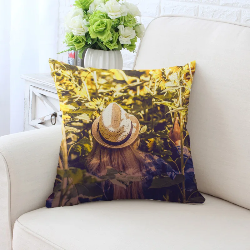 BZ091-34 New Lady Portrait Cushion Cover Marilyn Monroe Super Woman Stars Pillow Cover High Quality Polyester Twill PillowCase Decorative - Цвет: BZ091-34