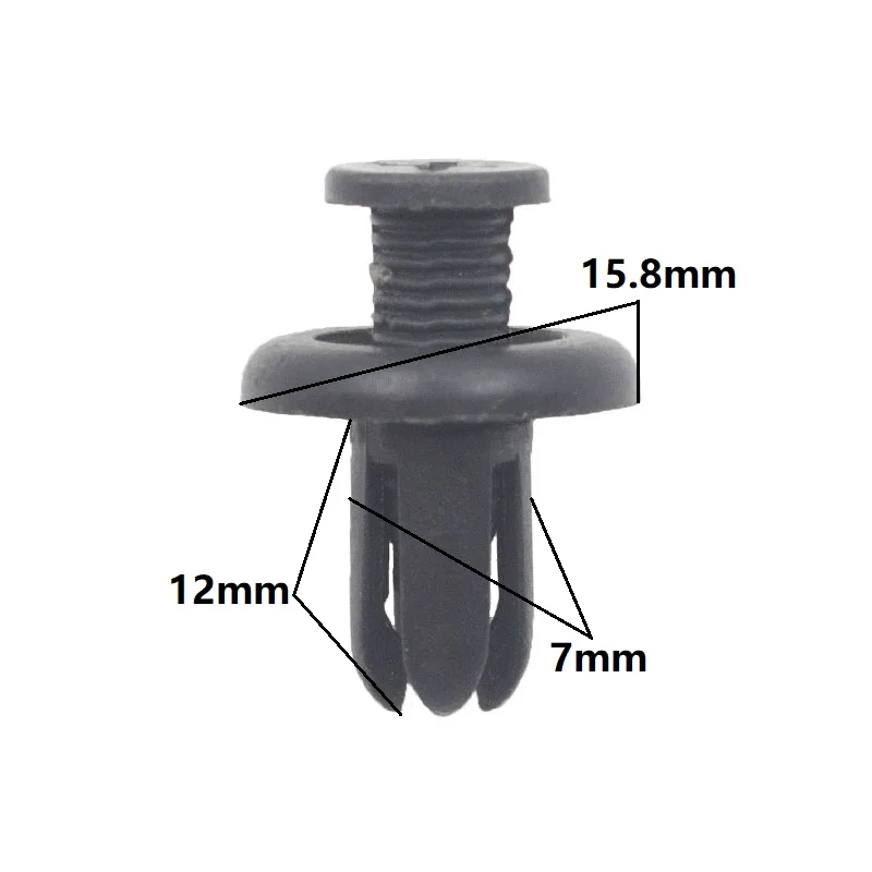 NO.10-50Pcs Нажимной фиксатор 6 мм, 6,5 мм, 7 мм, 8 мм, фиксатор отверстия для крышки двигателя автомобиля, накладка на дверь, панель, бампер, багажник, крыло, застежка, заклепки - Название цвета: NO.10-50Pcs