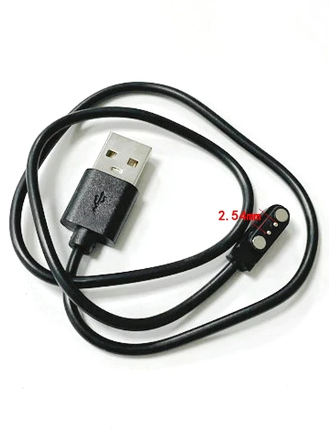 Cable de carga magnético de 1 piezas y 2 pines, espaciado central, succión  magnética de 5mm, cargador de energía USB para instrumento de belleza,  dispositivo inteligente de 80cm - AliExpress