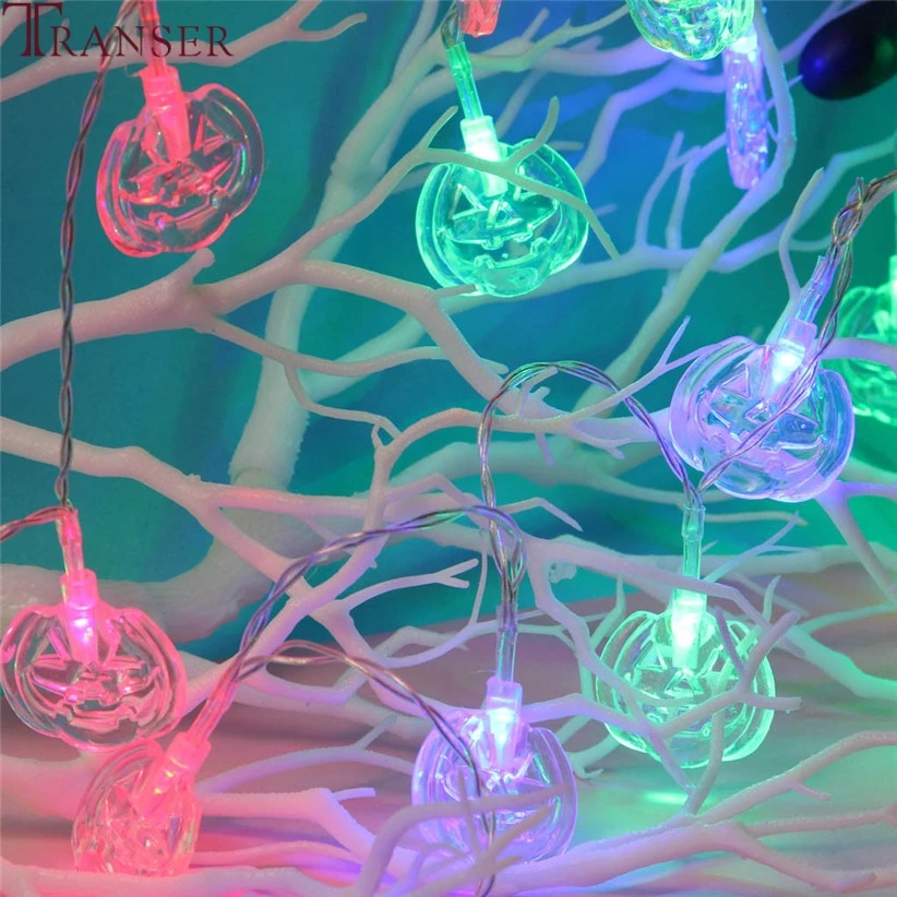 

Transer 1.5M/2.5M Halloween Pumpkin String Lights Decorative Led Lights Color Halloween Home Party Decorations 908