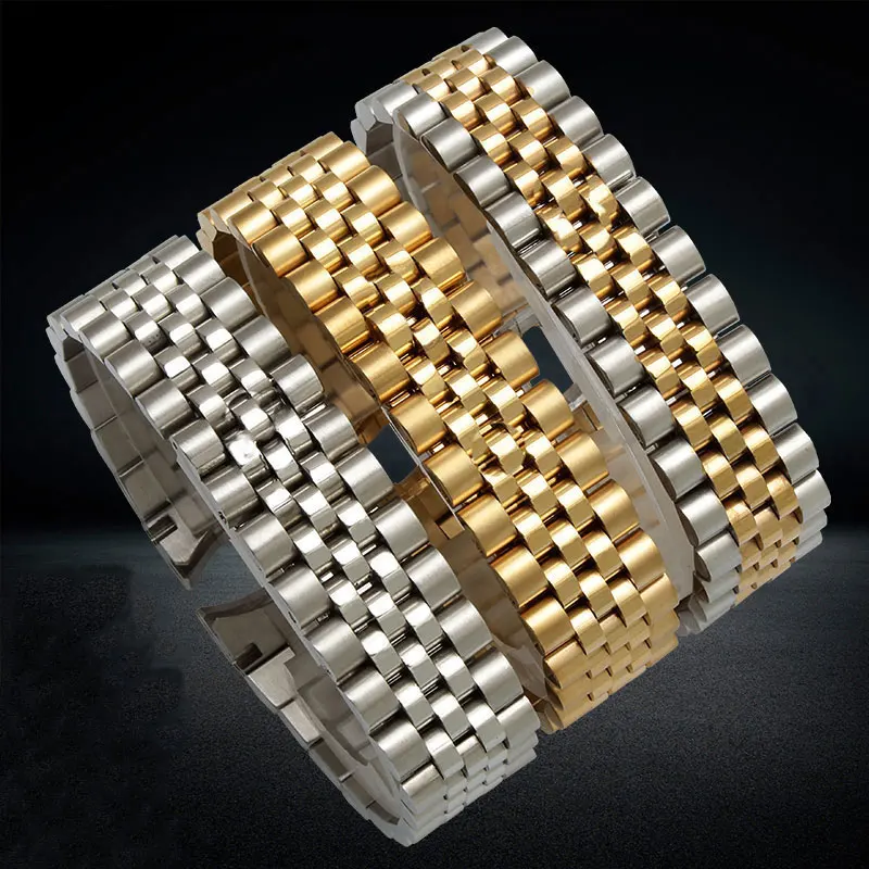 Cinturini In Acciaio Inossidabile Da 20Mm Bracciale Da Donna In Argento Dorato Adatto Per Cinturino Rx Oyster Perpetual Datejust Series