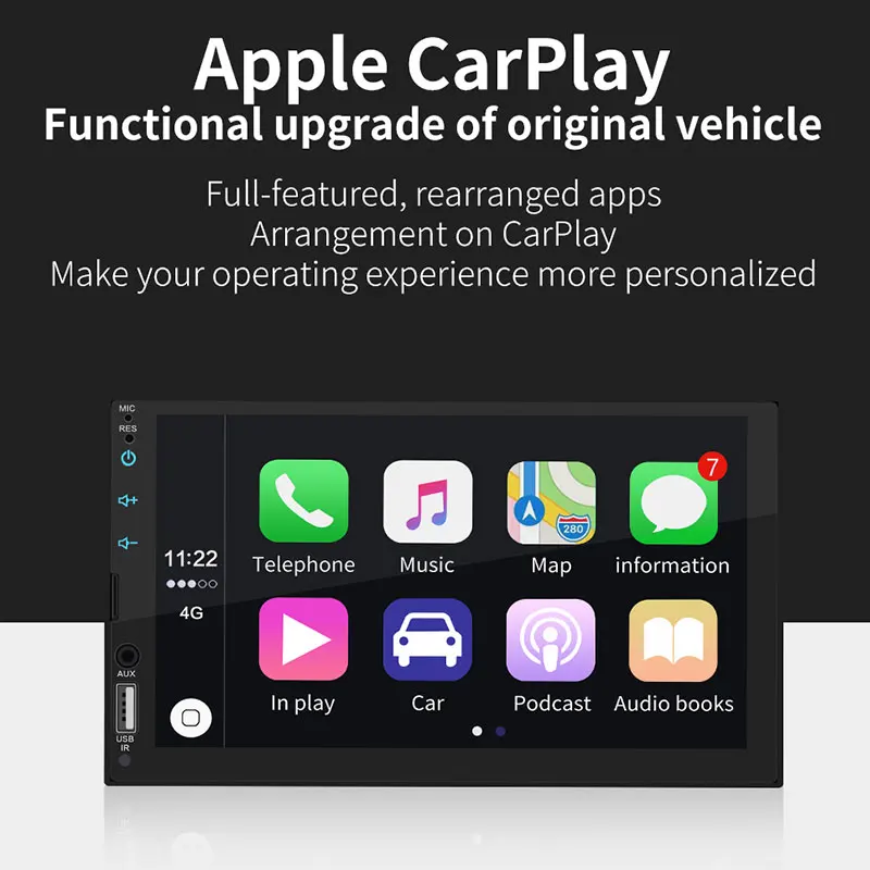Автомобильный MP5 плеер 7 дюймов FM/USB/AUX Bluetooth 2DIN автомобильный Bluetooth MP5 радио для Android/Apple двухсторонний интернет
