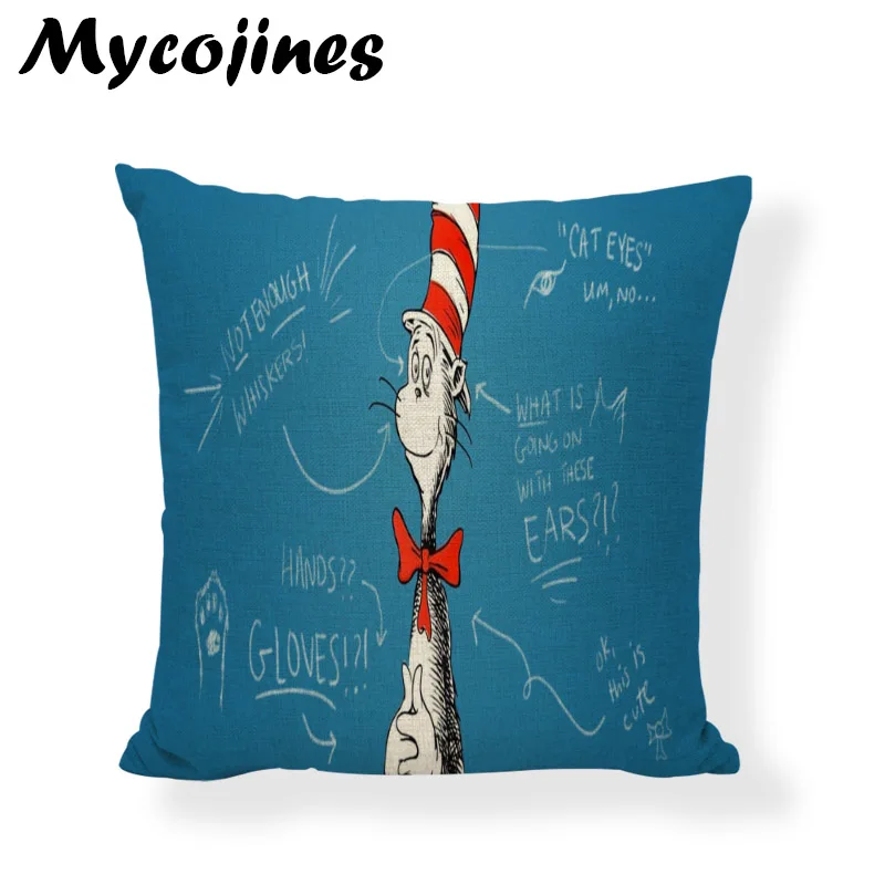 11 Высококачественная креативная наволочка Dr. Seuss, рыболовный шарик для дня рождения, гостиной, дивана, офисного кресла, декоративная наволочка - Цвет: 11