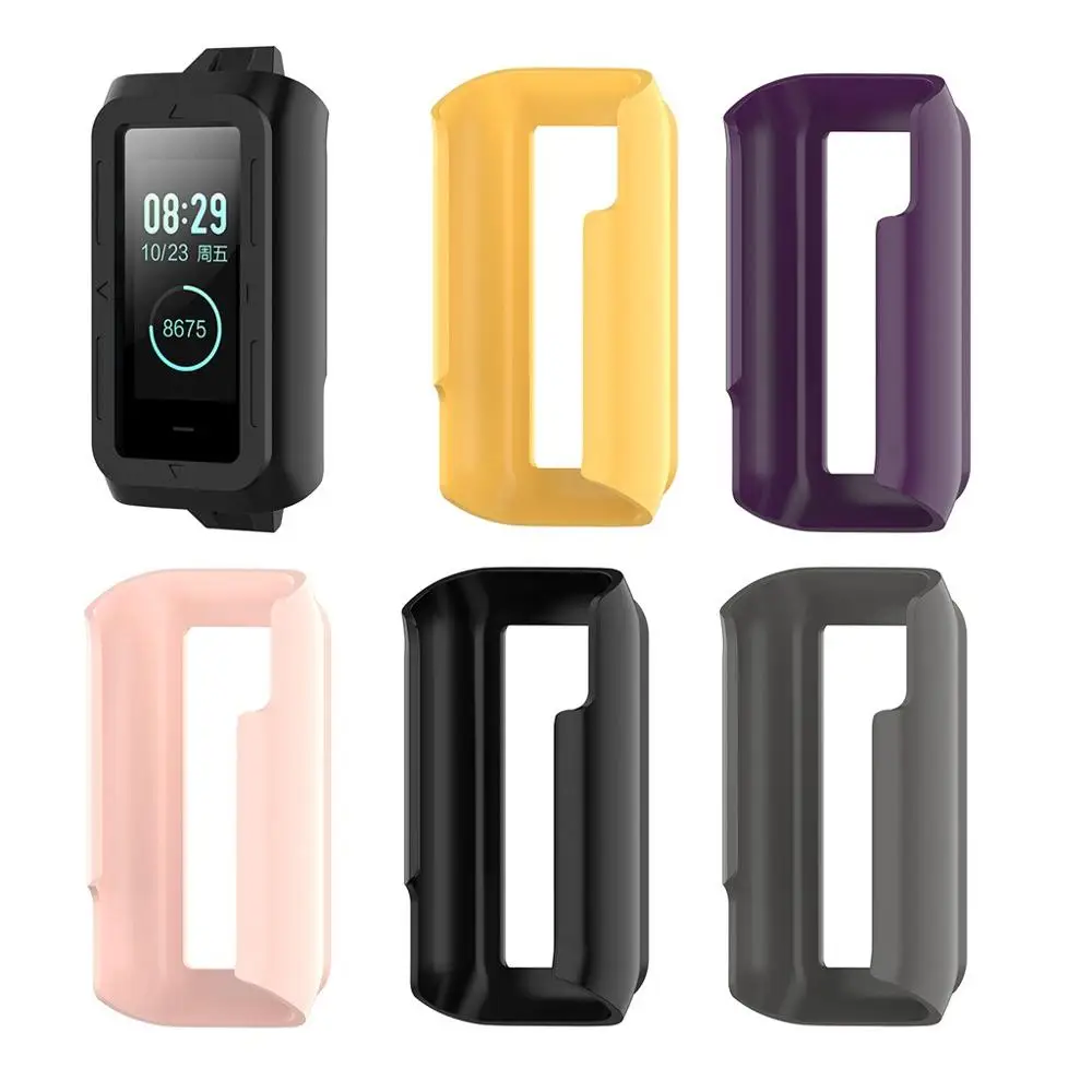 Защитный чехол для Xiaomi Huami Amazfit COR 2 Band силиконовый с защитой от царапин черный