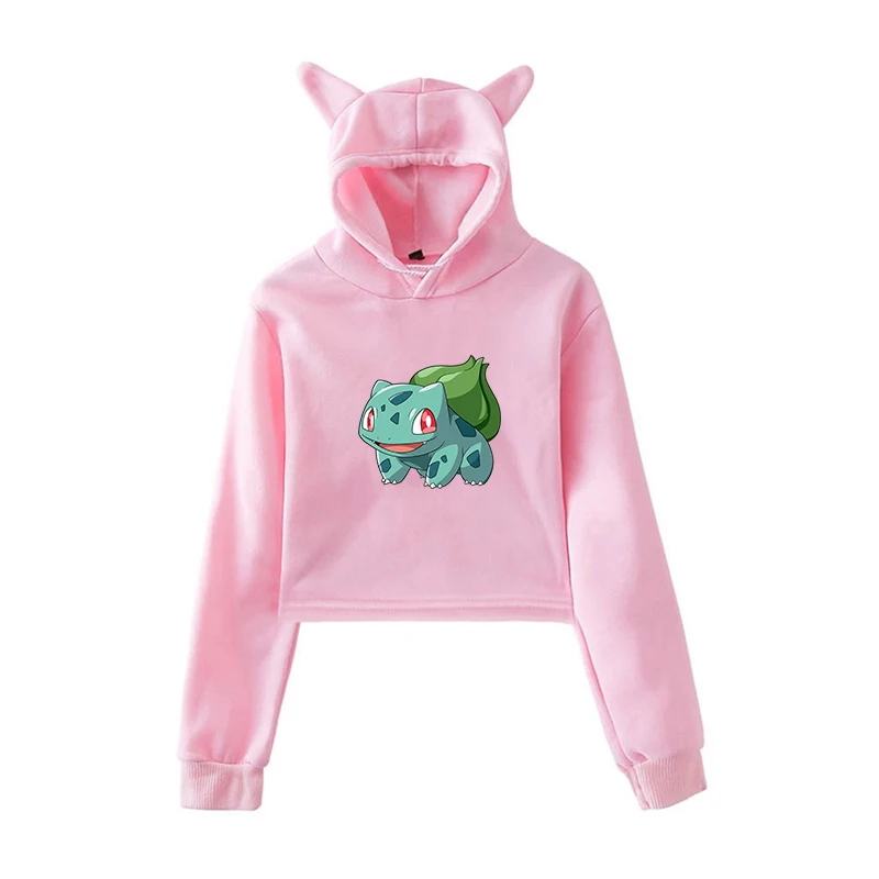 6 Толстовки с покемонами Eevee Bulbasaur, Женская Толстовка Harajuku, розовая одежда, Kpop, одежда для девочек, уличная одежда, зимний топ с длинными рукавами - Цвет: 6