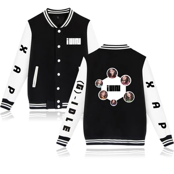 

(G)I-DLE Print Baseball Jacket Men/Women Winter Fashion Casual Popular Soft Kpop Jacket Coat Hot Sale