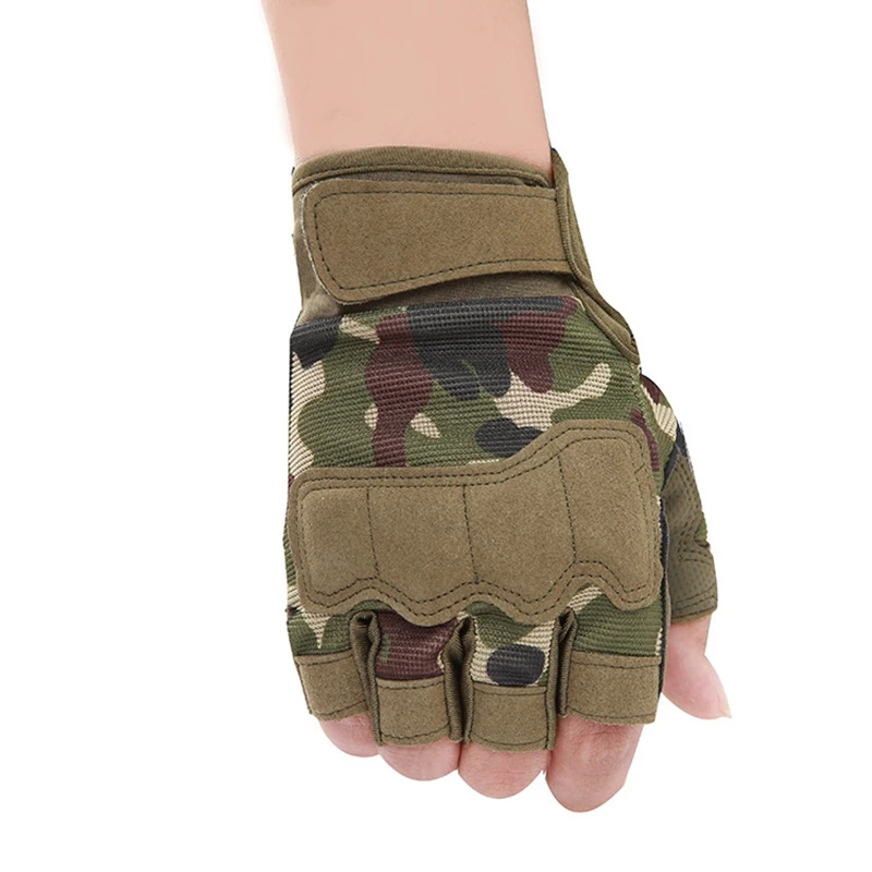 Тактические перчатки на полпальца, военные камуфляжные мужские уличные спортивные перчатки для велоспорта, охоты, альпинизма, пешего туризма, рыбалки, противоскользящие перчатки