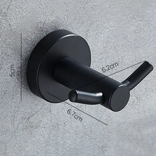 C style black 304 крючок для одежды из нержавеющей стали, аксессуары для ванной комнаты, крючки для халатов, дверной крючок для шляп - Цвет: C style black