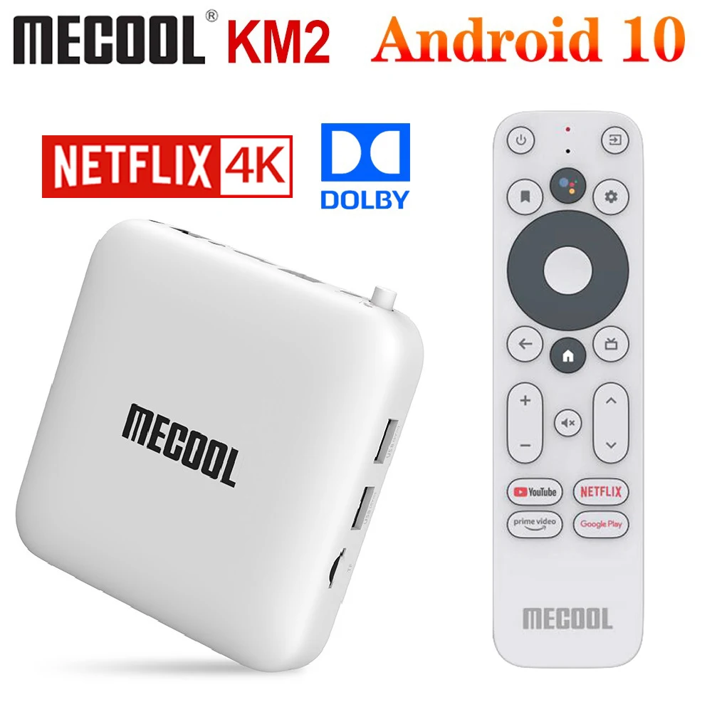 MECOOL KM2 Google Certified Android 10 TV Box 2G 8G S905X2 Dual Wifi UDR 4K Box