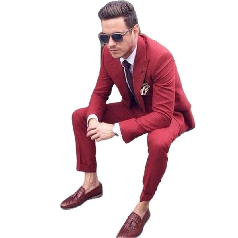 Latest Coat Pant Designs wine Red Men Suit Slim Fit 2 Piece Tuxedo Custom  Fashion Suits Groom Prom Blazer Terno Masculino Jacke|Tailor-made Suits| -  AliExpress