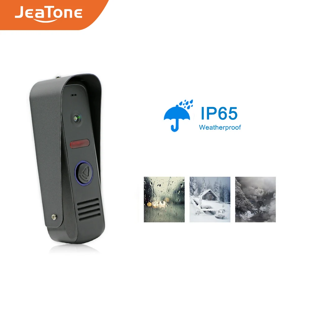 Jeatone 7 дюймовый Водонепроницаемый дверной звонок с сенсорным экраном камера