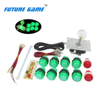 

1player joystick arcade DIY kit raspberry Pi / PC USB encoder zero delay 5V LED button for sale