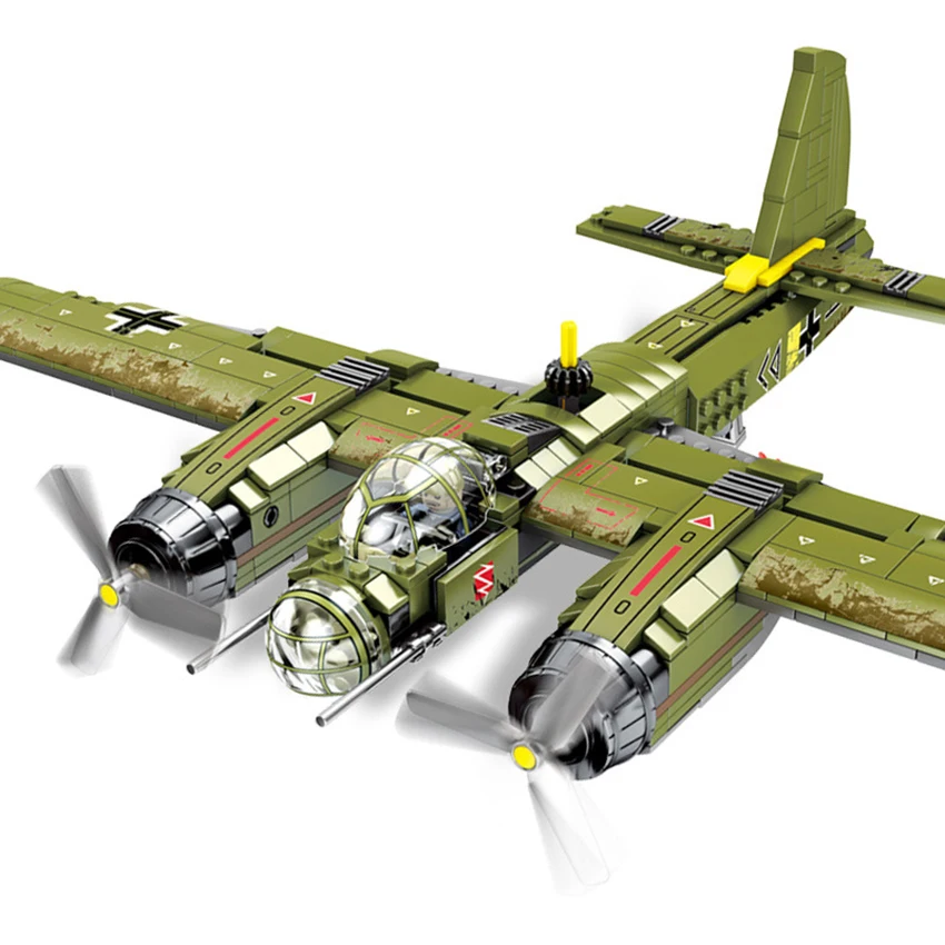 559Pcs Legoings Bombing Plane Army Military War Helicopter Building Block Model Bricks Sets Kits Educational Toys For Children (7)