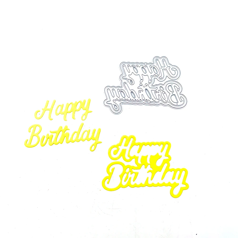 Julyarts 15pcs Happy Birthday Candles Metal Cutting Dies for Scrapbooking Card 