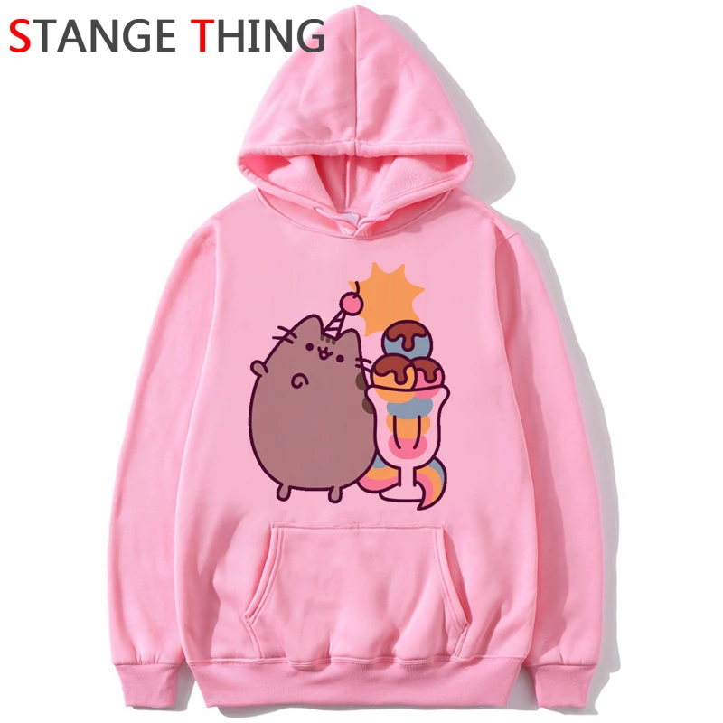Новинка Pusheen Cat Kawaii Harajuku забавные мультяшные толстовки женские Ullzang милые кошки графическая Толстовка 90s корейский стиль толстовка женская - Цвет: 10216