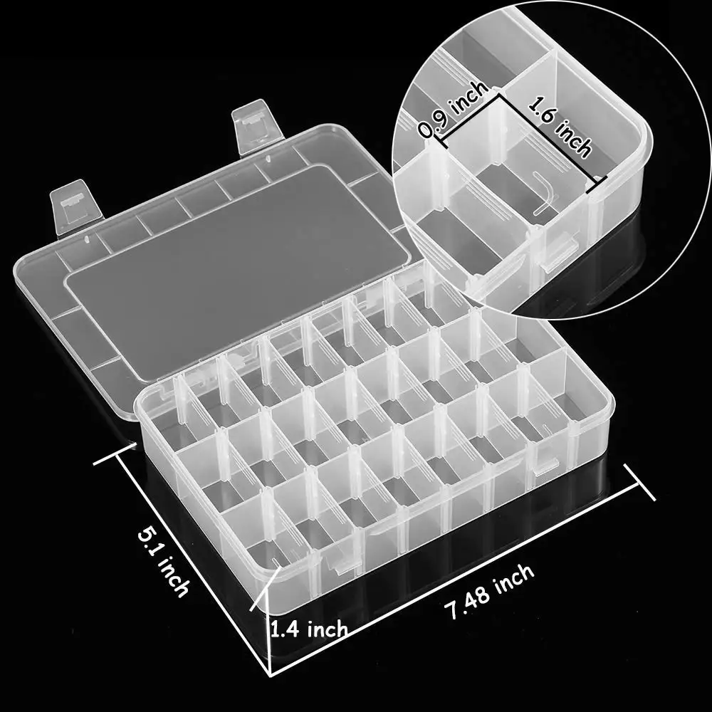 24 Сетки пластиковая коробка для хранения вышивка нитью вышивка крестиком Органайзер коробка для нитей бобины держатель для хранения швейные инструменты