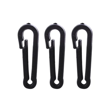 

100pcs Plastic Black Lobster Clasps Hooks Key Chain Holding Clasps mask non-slip buckle JewelryMaking Accessories Wholesale