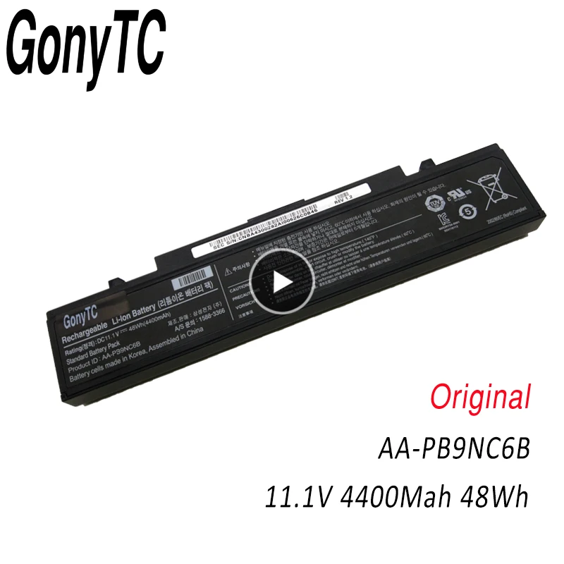 Bateria do Laptop Original para Samsung Aa-pb9ns6b Aa-pb9nc6b R580 R540 R519 R525 R430 R530 Rv511 Rv410 Rv508 R510 R528 Np300e5c