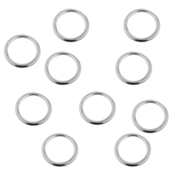 

10pcs Stainless Steel O Ring Diving Boat Anchorage Hardware 30mm+25mm Dia.
