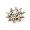 Wuli&baby Retro Pearl Snowflake Brooches Women Alloy Flower Brooch Pins Christmas Gifts ► Photo 3/3