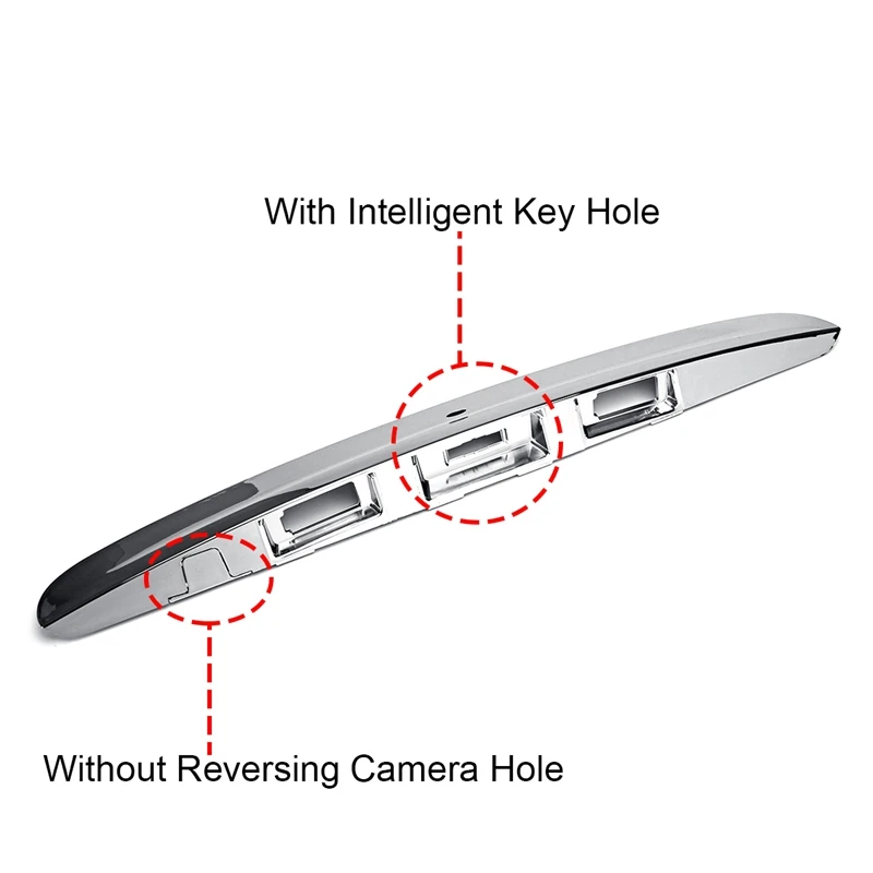 Хромированная Автомобильная Задняя Крышка багажника для Nissan Qashqai J10 2007- С I-Key Hole без камеры