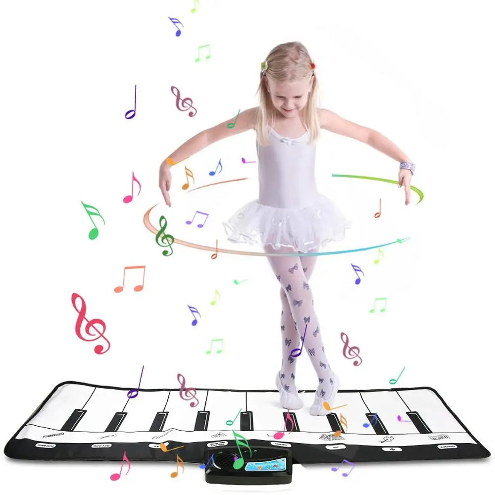 

Musical Mat Keyboard Piano Play Mat with 10 Touch Keys & 10 Melody and 8 Instrument Educational Toy Gift for Boys & Girls