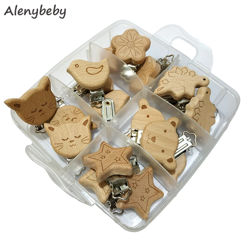 나무 구슬 젖꼭지 클립 서스펜더 체인 수유 치아발육 홀더 젖꼭지 고리 장난감 DIY 수유 젖꼭지 체인 치발기