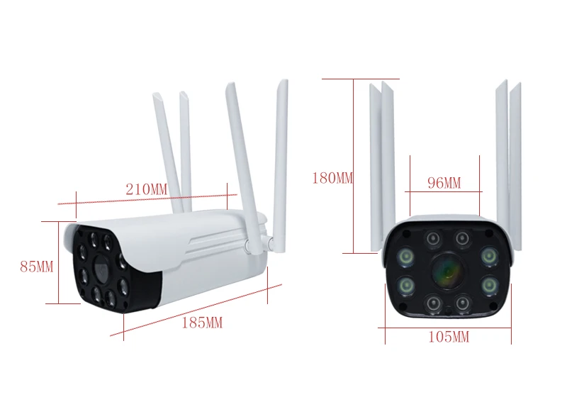 2MP 1080P двойной светильник IP пуля камера Четыре антенны CCTV камера