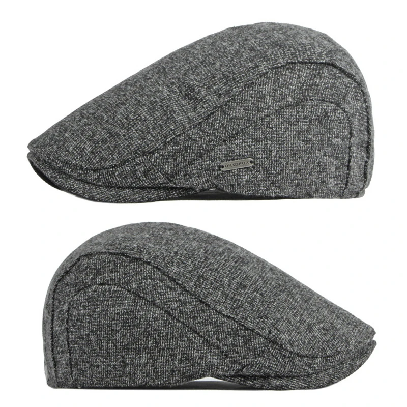 Herringbone Duckbill Hat Flat Peaked Beret Hat Men Women Retro Newsboy Ivy Cap Painter Gatsby Driving Cabbie Cap beret hat newsboy cap newsboy hat duck tongue hat