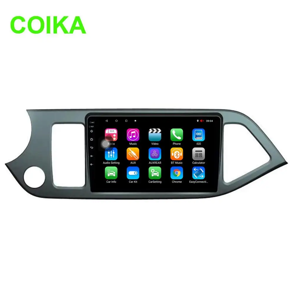 

COIKA 9" Android 8.0 System Car Touch Screen Stereo For Kia Morning 2011-2015 GPS Receiver Radio RDS WIFI Google SWC DVR OBD BT