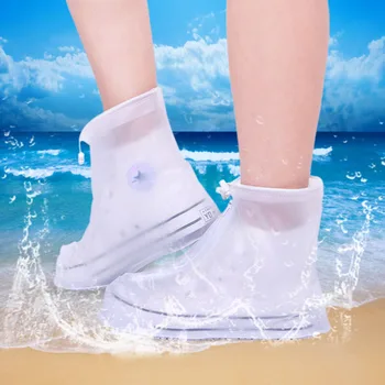 

Adults Rain Cover for Shoes Waterproof Protector Shoes Boot Cover Unisex Zipper High-Top Anti-Slip Outdoor Rain Shoes Cases