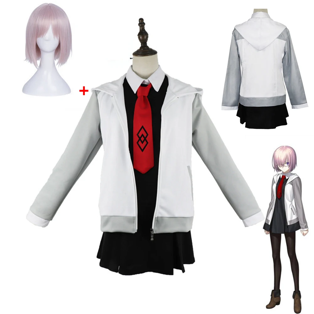 Anime-Fate-Grand-Order-Cosplay-Mash-Kyrielight-Free-Full-Set-with-Glasses-Socks-Uniform-Cosplay-Costume
