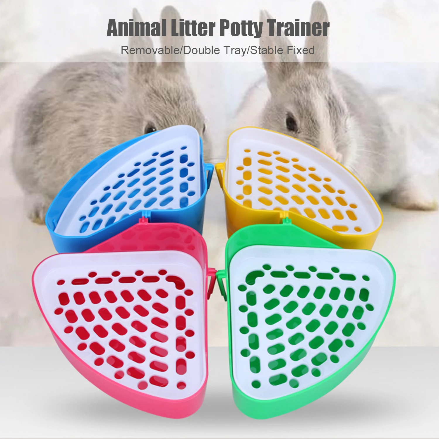 

Animal Litter Potty Trainer Toilet Corner Litter Bedding Box Pet Pan for Baby Rabbit Chinchillas Small Guinea Pigs Ferret