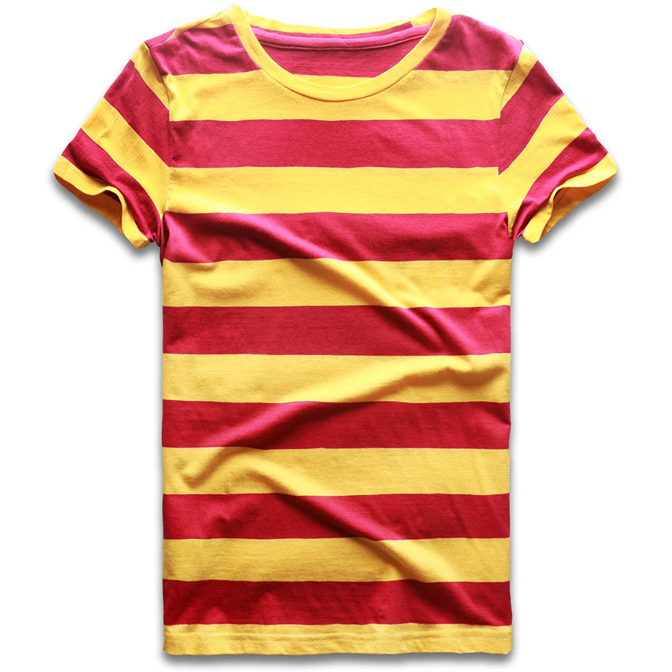 Red and yellow striped t shirt Clearance