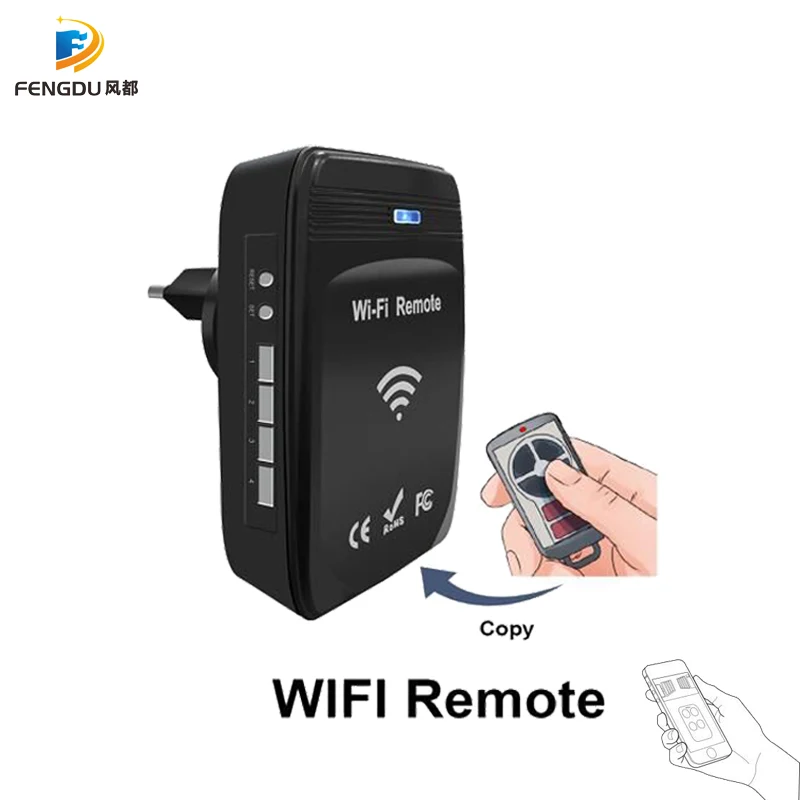 Convertidor Universal WiFi a RF remoto, 280MHz-868MHz para Control remoto de puerta de jardín y garaje con código rodante