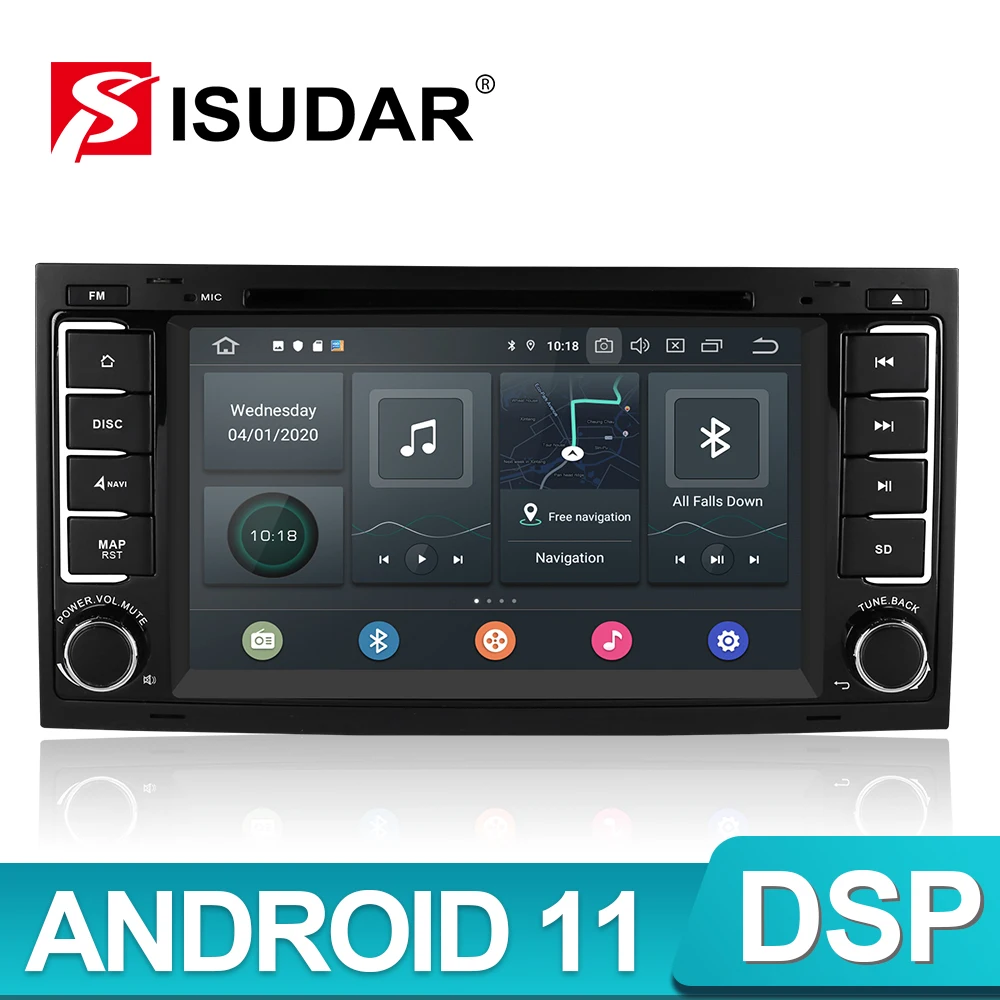 Автомагнитола Isudar 2 Din Android 11 для VW/Volkswagen/Touareg Canbus автомобильный мультимедийный